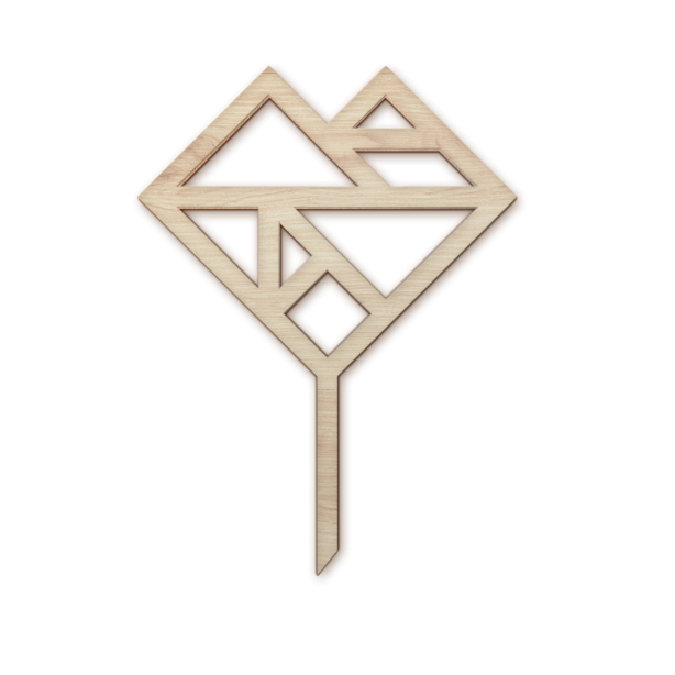 Blumenstecker, Cake Topper, Dekoelement, Indoor Deko, Holzdeko, Design aus Österreich, Handgefertigt in der Waldviertler Lichtbrennerei