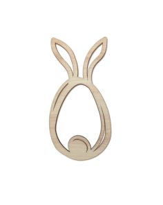 Lasercut Produkt aus Holz in Form eines abstrakten Oserhasen 