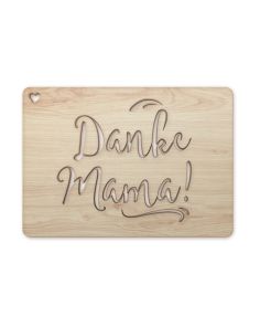 Holzpostkarte Danke Mama